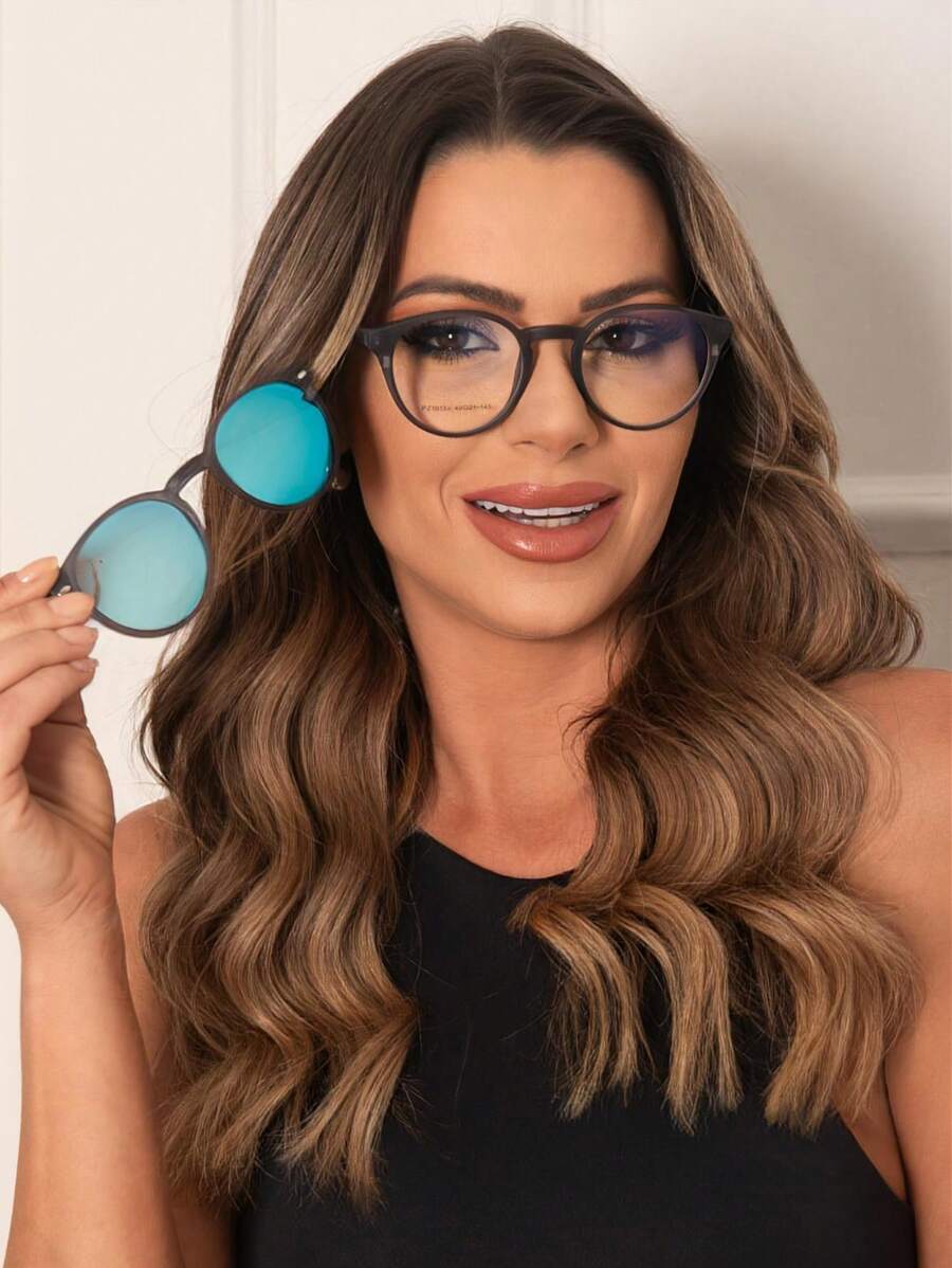 MELINDA MODA Elegant Women's Fashion Glasses Perfect Gift For Friends For Daily Wear - Ánh sáng xanh trắng trong suốt - Xem 1