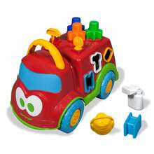 Educational Toy Car With Building Blocks Firefighter - Đỏ - Xem 2