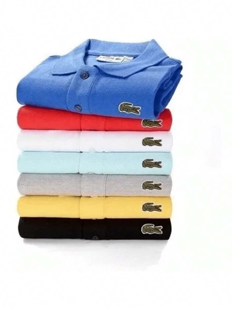 Kit 5 Men's Piquet Polo Shirt Promotion - Blue - View 1