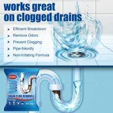 Jaysuing Drainage Pipe Blockage Removal Powder Toilet Kitchen Sewer Anti Blockage Dredging Cleaning Deodorizing Powder