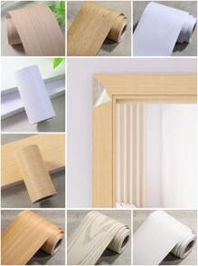 浅色木纹即撕即贴壁纸，可移除自粘墙纸，适用于门/橱柜/家具翻新，简约北欧风格，浅黄色木纹接触纸，防水防潮，DIY装饰贴纸，贴纸，墙贴花，乙烯基贴花，用于家居装饰，春季装饰品，让您的家焕然一新，节日装饰贴纸礼物生日毕业 - 彩色 - 查看 5