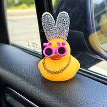 1pc Cute Duck Decoration Car Ornament - Yellow - View 3