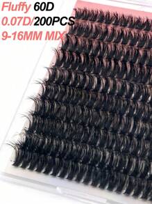 200 PCS 60D 180PCS/160PCS Fluffy Lash Clusters Kit Thick Cluster Eyelash Extensions 3D Individual Lashes Faux Mink Eyelash Clusters D Curl 9mm/10MM/11MM/12MM/13MM/14MM/15MM/16MM Lash Extension Dramatic Eyelash Extensions Eyelashes Clusters(80D/100D/120D) Lash Clusters, Eyelash Clusters, Individual Eyelashes, Lashes, Fake Lashes