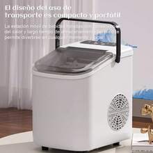 Maquina Para Hacer Hielos 18 Kg Al Día Portátil Color Blanco - Tipo de Enchufe A USA (110-127V) - Ver 3