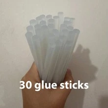 迷你热胶枪，20W 电动胶枪，硅胶枪，胶水，美式插头型号，快速加热，适用于 7mm 胶棒，多功能工业高温胶水工具，迷你胶枪套件，胶枪套装组合，适用于儿童学校工艺品和快速家居维修，适用于 7mm 胶水胶棒，粉色热胶枪组合