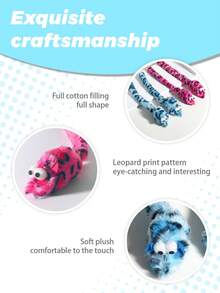 1 只长尾巴毛绒小老鼠猫玩具，猫玩具，尾巴发出沙沙声，互动有趣，自娱自乐猫玩具，仅供宠物使用 - 查看 3