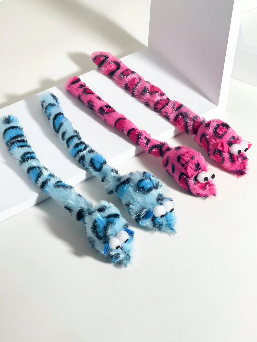 1 只长尾巴毛绒小老鼠猫玩具，猫玩具，尾巴发出沙沙声，互动有趣，自娱自乐猫玩具，仅供宠物使用 - 查看 1