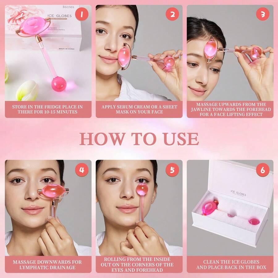 Facial Ice Globes, Cryo Stick Ice Globe For Face Eye Neck, Cooling Ball