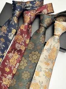 1 pièce Cravate tissée jacquard, convient pour le mariage, les affaires, les tenues décontractées et le streetwear