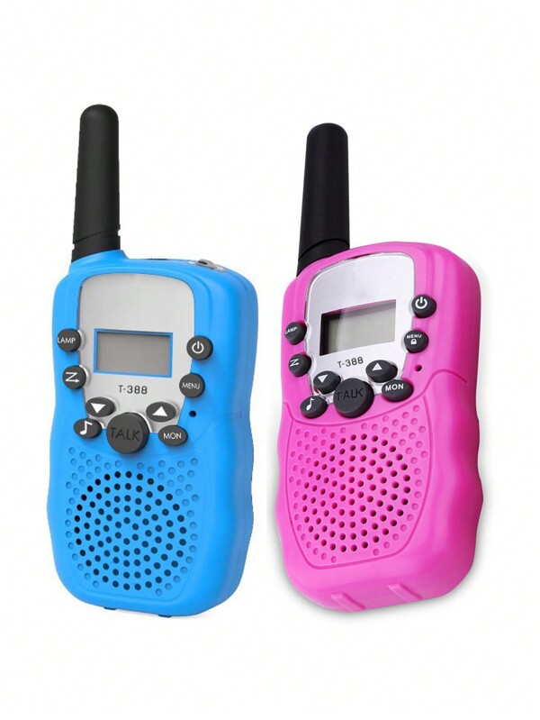 2pcs T388 Handheld Wireless Walkie Talkie Portable 22-Channel Radio With Two-Way Communication
