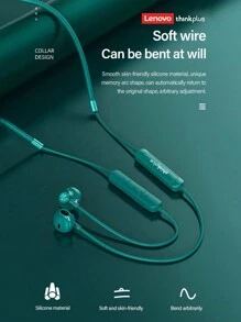 Lenovo SH1 Neckband Bluetooth Earphones, Sports Running Sweat-Resistant Music Playback, Super Long Battery Life, HIFI Sound Quality, Low Latency, High-Definition Calls With Microphone, Passive Noise Cancellation, Wireless Earbuds