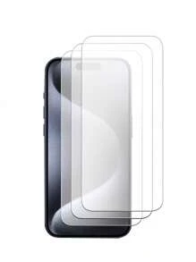 3 piezas Protector de pantalla de vidrio templado compatible con Apple, anti-arañazos, anti-huellas dactilares, resistente al agua, a prueba de polvo, de alta definición compatible con iPhone 7/8/X/XS/XR/11/12/13/14/15/16/16 Plus/16 Pro/16 Pro Max/16e17/17 Air/17 Pro/17 Pro Max/17/17 Air/17 Pro/17 Pro Max - transparente - Ver 22