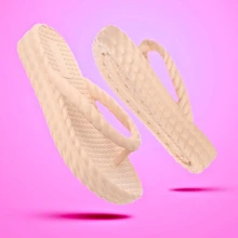 Super Comfortable And Lightweight Orthopedic Braided Clog Flip Flops For Everyday Use - 米色 - 查看 3