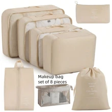6/7/8/9/10/11pcs Portable Travel Storage Bag Set - Organize Your Clothing, Shoes, And Underwear With Ease - Perfect For Luggage And Suitcase Packing Slogan Graphic Travel Storage Bag Portable With Shoe Toiletry And Laundry Bags School Supplies School Stuff For School For College Dorm Room Decor Bedroom Decor Dorm Essentials For Student Teacher Packing Cubes Clothes Storage Clothes Organizer Travel Bag Set Travel Organizer Set Travel Essentials Back To School Supplies