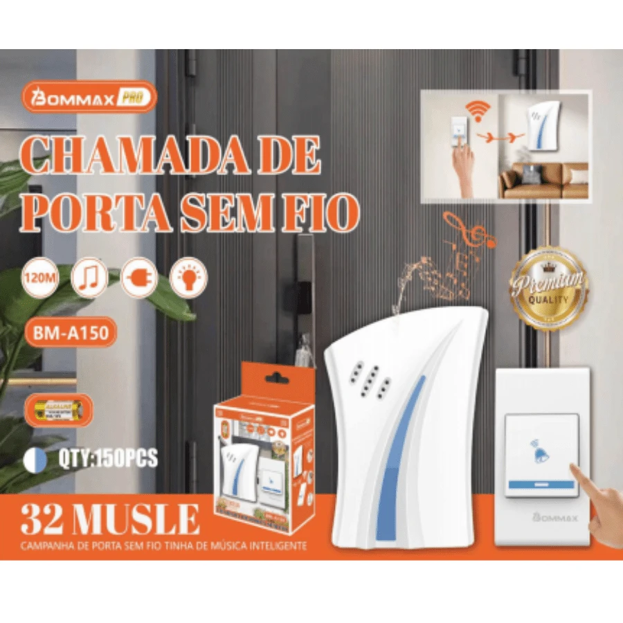 Wireless Residential Doorbell Without Socket 100 Meters Range SHEIN