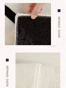 1pc Cartoon Home Bedside Mat, Cute Imitation Cashmere Thick Carpet, Living Room Dirt Resistant And Easy To Maintain Bedroom Carpet