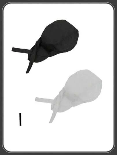 Tie Back Chef Hat For Men Adjustable Chef Cap Chefs Bandana Skull Cap Black Breathable Cooking Hat For Men Women, Kitchen Cooking Cap, Comfort Breathable Chef Skull Hats For Men Women, Adjustable Working Caps One Size Fit All