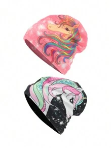 2 piezas Gorros tipo Beanie clásicos con estampado de paisley sueltos sin visera, gorros tipo Beanie elásticos estilo bohemio sin visera, braga de cuello vintage unisex, gorros sin visera suaves, gorros para quimioterapia para hombres y mujeres, posición de impresión aleatoria Gorras de invierno y otoño - A - Ver 19