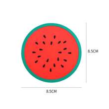 Kit With 4 Silicone Coasters For Drinks, Fruit Juices, Non-Slip - 隨機列印 - 查看 6