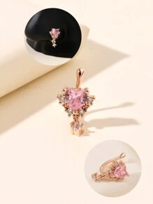 1个金色立方氧化锆花朵假鼻环，低过敏性无穿孔夹式鼻环，适合日常佩戴，可爱身体饰品礼物 - 玫瑰金 - 查看 10