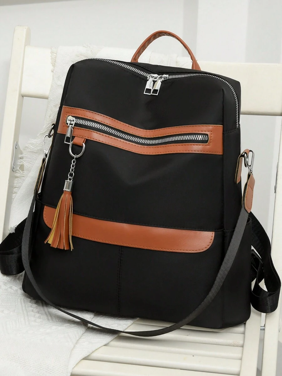 Stylish Anti-Theft High Quality Backpack Bag - 黑色 - 查看 1