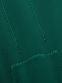 Customized Men's Christmas Print Fleece Funny Hoodie - Dark Green - View 4