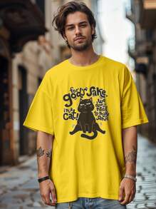 T-Shirt Cute Kitten Cat Shirt I Don't Need To Make Sense Meme REF 4217 FLUXO FX - 黃色 - 查看 6