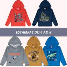 Kit 3 Winter Hooded Coats For Boys And Girls - Multicolor - View 4