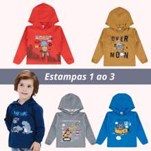 Kit 3 Winter Hooded Coats For Boys And Girls - Multicolor - View 3