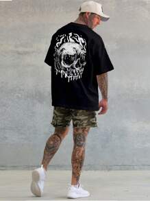 Bodybuilde Street Gym Premium Training Oversized Skull T-Shirt