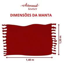 Sofa Blanket 1.40x1.20 100% Cotton Shawl Romantic Stripes - Màu xanh lam - Xem 2