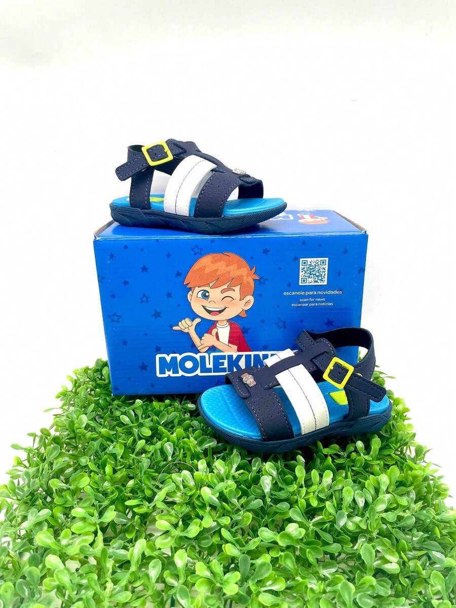 Molekinho Children's Papete Sandals For Boys, Casual And Comfortable - 青碧色 - 查看 1
