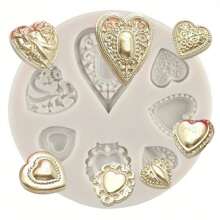 1PC/Silicone Heart-Shaped Gemstone Mold, Suitable For Handmade Production - Light Grey - View 12