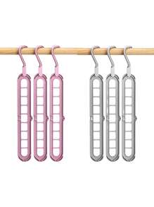 5pcs Multi-Functional 9-Hole Rotating Clothes Hanger, Suitable For Home Wardrobe, Storage Rack, Magical Hanger Decor, Suitable For Autumn, Holiday, Room, Home Decor, Bedroom Decor - Multicolor - View 8