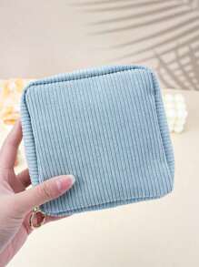 1pc Mini Makeup Bag Small Nylon Cosmetic Travel Case Organizer Mini Pouch Toiletry Zipper Pouch Lip Gloss Travel Bag Sanitary Napkin Storage Pouch Portable Makeup Bag Purse For Women Travel Essential And Back To School