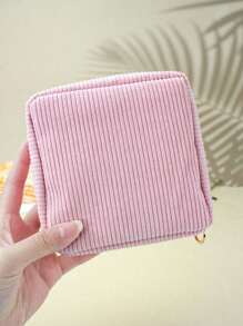 1pc Mini Makeup Bag Small Nylon Cosmetic Travel Case Organizer Mini Pouch Toiletry Zipper Pouch Lip Gloss Travel Bag Sanitary Napkin Storage Pouch Portable Makeup Bag Purse For Women Travel Essential And Back To School