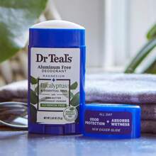 Dr. Teals Eucalyptus Deodorant, 2.65oz - Eucalyptus Essential Oils With Shea Butter & Arrowroot Powder - Aluminum, Paraben, & Phthalate Free - Eucalyptus - View 2