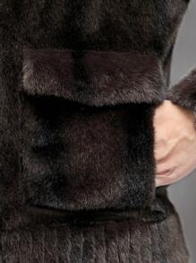 BONNY MAX 2-In-1 Reversible Thick Fleece Embroidered Jacket For Men, Winter - Coffee Brown - View 5