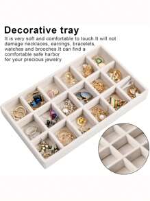 4 piezas/Conjunto de bandeja para joyería, organizador de exhibición de joyería, caja de almacenamiento de joyería, soporte para joyería, bandeja para joyería, bandeja de colección de joyería, organizador de cajón para joyería, organizador de envoltura de regalo de joyería, aplicable para anillos, collares, relojes, aretes, pulseras, broches, exhibición y almacenamiento elegante, ideal para decoración del hogar, dormitorio, baño, decoración de la habitación, Mes del Orgullo LGBTQ/Día de San Patricio/Día de San Valentín/Navidad/Halloween/Regalos de vuelta a la escuela y fiestas de cumpleaños