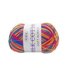 1pc 50g Yarn Skein, Suitable For DIY Scarves, Blankets, Dolls And Other Handcraft Knitting Projects, 80%  20% Acrylic Blend - Multicolor - View 9