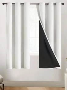 Estelar Textiler 1 件装白色遮光窗帘全房间遮光窗帘适用于卧室客厅遮光窗帘适用于客厅 - 白色 - 查看 20