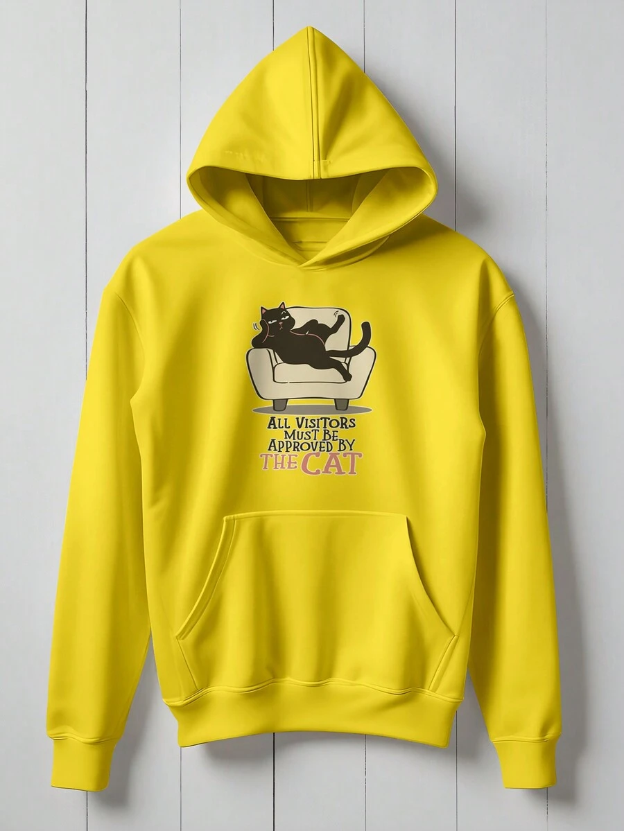 Bad Moody Cat Sweatshirt Kitten Meme Cute  1994 Flow Fx - 黃色 - 查看 1