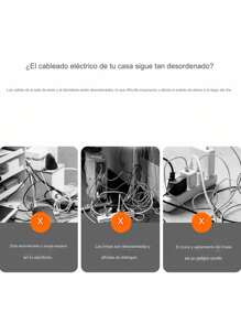 Cinta Protectora Y Organizadora De Cables Adherible 3 Metros - Blanco - Ver 8