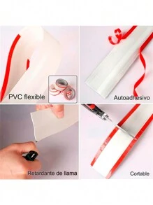 Cinta Protectora Y Organizadora De Cables Adherible 3 Metros - Blanco - Ver 9