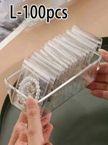 100 个 PVC 透明可重复密封珠宝袋，带拉链，防氧化，防止失去光泽，用于存放耳环、项链、珠宝、小礼物、配饰派对礼品袋，适合返校 - 彩色 - 查看 12