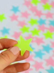 100pcs Colorful Plastic Stars Glow In The Dark Stickers For Home Decor Baby Kids Room Star 3cm - Multicolor - View 9