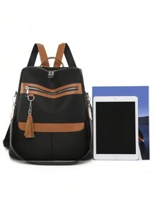 Stylish Anti-Theft High Quality Backpack Bag - 黑色 - 查看 6