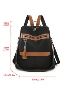 Stylish Anti-Theft High Quality Backpack Bag - 黑色 - 查看 2