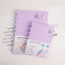 1 套优雅紫色笔记本套装，优质防水封面，柔和色调纸张，日本出口级品质 - 紫色 - 查看 6