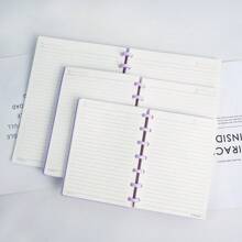 1 套优雅紫色笔记本套装，优质防水封面，柔和色调纸张，日本出口级品质 - 紫色 - 查看 2